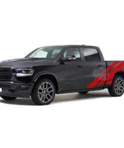 Pattern Bed Decals Graphics Vinyl For Dodge Ram Crew Cab 1500 Red / 2019-Present Side Door Sticker