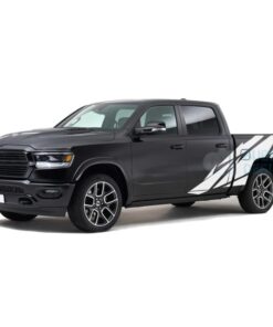 Pattern Bed Decals Graphics Vinyl For Dodge Ram Crew Cab 1500 White / 2019-Present Side Door Sticker