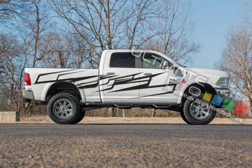 Side Decal Sticker Modern Pattern Vinyl Dodge Ram 2011 - Present