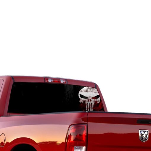 Punisher Perforated for Dodge Ram decal 2015 - Present