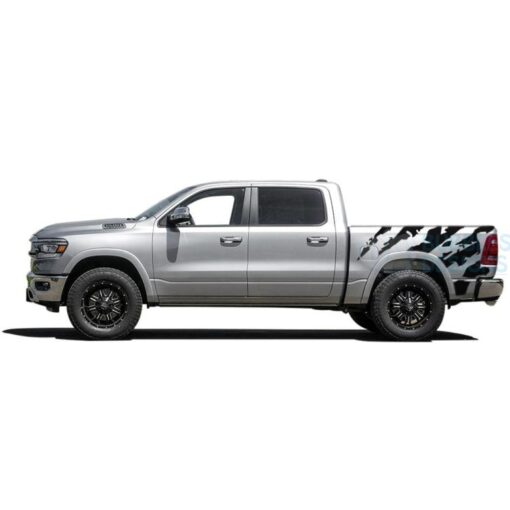 Shred Sticker Bed Decals Graphics Vinyl For Dodge Ram Crew Cab 1500 Side Door Sticker