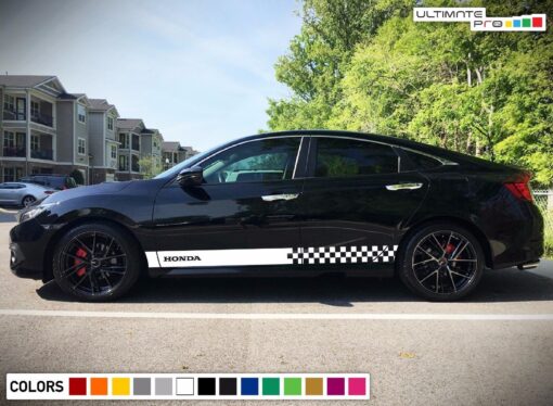 Sport Sticker Decal Vinyl Side Door Stripes for Honda Civic 2016 2017