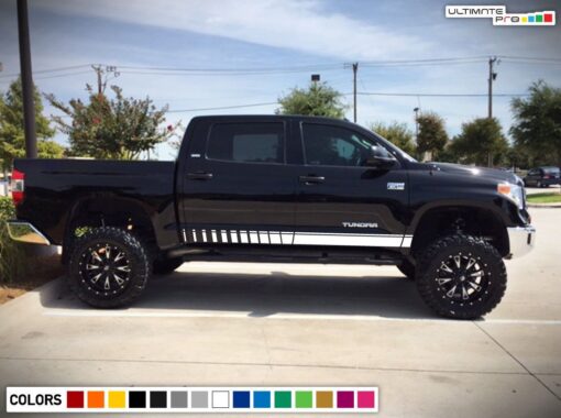 Side Stripes Decal Sticker Graphic Compatible with Toyota Tundra