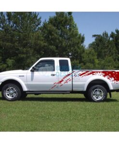 Sticker Design For Ford Ranger Super Cab 1998-2012 Red