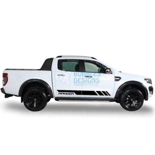 Sticker Vinyl Decal Design For Ford Ranger Double Cab 2011 - Present Black