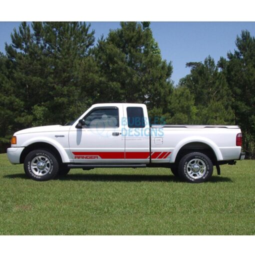 Sticker Vinyl Decal Design For Ford Ranger Super Cab 1998-2012 Red