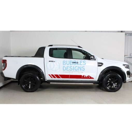 Sticker Vinyl Design For Ford Ranger Double Cab 2011 - Present Red